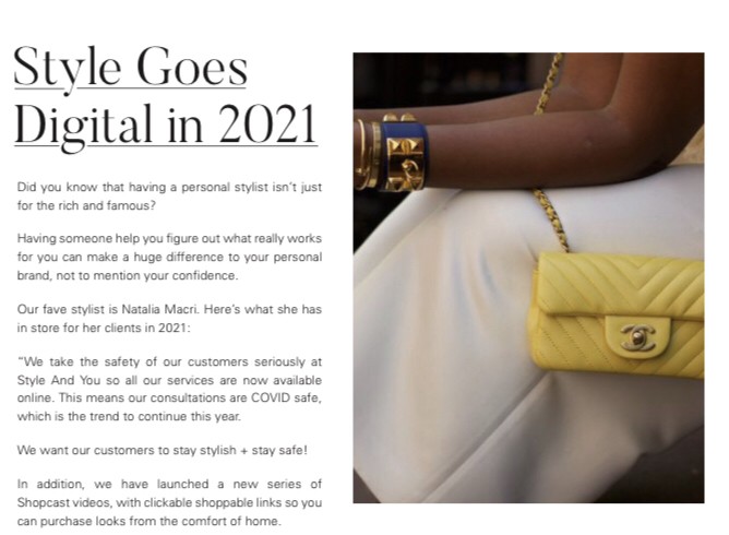 STYLE-AND-YOU GOES DIGITAL IN 2021